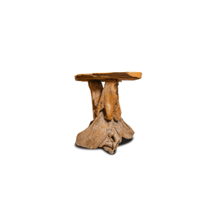 Ensemble de table de bar rustique en racine de teck avec tabourets à dossier faits à la main, design antique, hôtels, villas, complexes hôteliers, cafés, salons, ARTERRA - Product Image 4