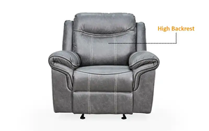 Fauteuil inclinable Royaloak Sepang moderne en similicuir malaisien en forme de L, une place, avec fonction bascule et rembourrage en mousse, idéal pour villa - Product Image 6