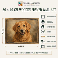 Portrait de chien personnalisé, art mural personnalisé, 30 x 40 cm, décoration murale personnalisée