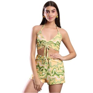 Robe pour femme - Robe multicolore, robe sans manches originale - Product Image 1