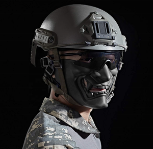 خوذة دراجة نارية تكتيكية نظارات واقية في الهواء الطلق قناع جماجم واقية من الرياح قناع نصف وجه شيطان الشر - Product Image 2