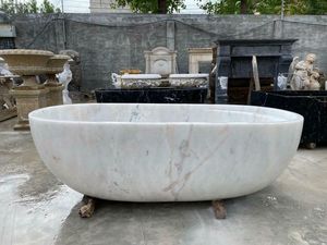 Bañera Independiente de Mármol Natural de Lujo con Diseño Ecológico para Uso en Interiores en Apartamentos - Product Image 3