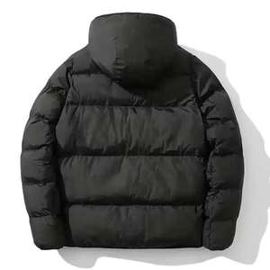 High Street Full Sleeves Custom Embroidered Canvas Stand Collar <b>Men</b> Puffer <b>Jacket</b> Waterproof Breathable Windbreaker Winter - Product Image 6