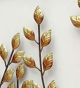 Décoration murale en fer en forme de feuille, sculpture murale en métal pour salon, chambre, bureau, entrée, couloir, à suspendre au mur - Product Image 6