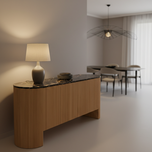 PKP Modern Vietnam - Aparador Ecológico de 4 Puertas con Persianas, Mueble de Salón para el Hogar, Color Natural - Product Image 4