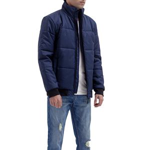 Chaqueta Acolchada Impermeable y Transpirable para Hombre con Cierre, Color Sólido, Manga Larga, Cuello Alto para Invierno - Product Image 3