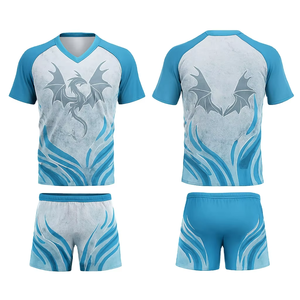 Uniforme de Voleibol para Hombre al por Mayor, 100% Poliéster, Secado Rápido, Impresión Digital, Antibacteriano, Corte Regular, Correa Ajustable Delantera - Product Image 6