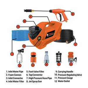 HYDROPLUS International High Pressure Car <b>Washer</b> Pump Motor 220V 2600W Heavy Duty Cleaning Machine 1 Year Warranty Certified - Product Image 5