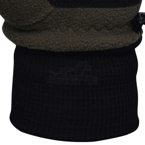 Mitaines chauffe-mains convertibles à rabat en polaire, gants tactiques de chasse avec paume en daim, coupe-vent, pour l'extérieur, vente en gros - Product Image 4