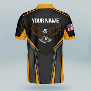 เสื้อบิลเลียดผู้ชาย FQ Custom ผ้าโพลีเอสเตอร์ 100% ระบายอากาศได้ดี เสื้อกีฬาแบบสั่งทำพิเศษ แขนสั้น - Product Image 4