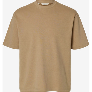 เสื้อยืดโอเวอร์ไซส์ผู้ชาย สีพื้น ผ้าฝ้าย คอกลม แขนสั้น สไตล์ลำลอง สตรีทแวร์ ทรงพอดีตัว ผ้าเจอร์ซีย์ถัก - Product Image 3
