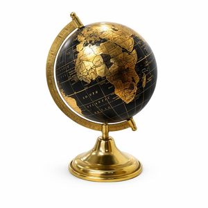 Black & Gold World Globe with Metal Stand Decorative Desk Globe for Home Office <b>Study</b> <b>Table</b> Students and Gifts - Product Image 1