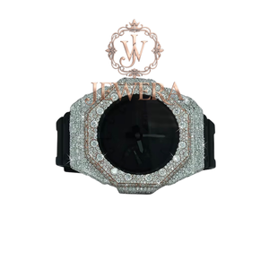Premium Quality Iced Out Moissanite Rubber Diamond <b>Watch</b> <b>for</b> Street Fashion Gifting and Parties Available <b>for</b> Export Price - Product Image 2