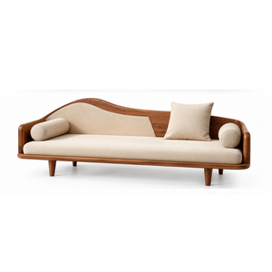 Sofá Cama de Madera de Lujo Personalizado, Moderno y Tapizado, para Vestíbulo de Hotel, Villa, Resort, Apartamento, Muebles para Hostelería - Product Image 1
