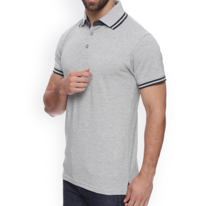 Polo de Manga Corta para Hombre, Color Marrón, Algodón Piqué, Corte Regular, Color Sólido, Diseño Casual Transpirable de Punto - Product Image 5