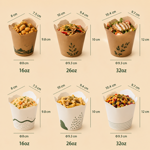 Caja de Papel Desechable Biodegradable y Ecológica para Fideos y Kebab, Impresa a Medida, con Recubrimiento UV - Product Image 6