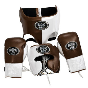No Boxing No Life - Conjunto de Equipo de Boxeo Verde y Blanco, Guantes de Cuero, Protector Inguinal, con Cordones, Transpirable, para Entrenamiento de Adultos - Product Image 3