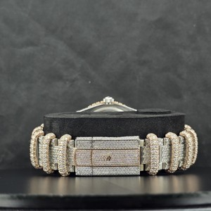 Reloj Mecánico de Acero Inoxidable Color Oro Rosa con Diseño de Serpiente y Esfera de Diamantes Moissanite, Estilo Hip Hop para Hombre, de Lujo con Fecha Automática - Product Image 3
