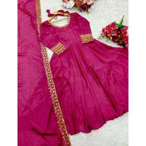 Robes de soirée élégantes, magnifiques robes de soirée avec un dupatta fantaisie - Product Image 6