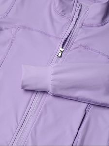 เสื้อแจ็คเก็ตซิปแขนยาวสีลาเวนเดอร์สำหรับเด็กผู้หญิง สำหรับการเต้นรำ วอร์มอัพ ฝึกซ้อม และการแสดงบนเวที - Product Image 3
