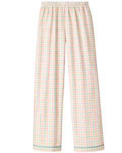 Peach <b>Green</b> Check Women Pajama Set Long Sleeve Button Down Nightwear Soft Cotton Two Piece Sleepwear Comfortable Lounge Set - Product Image 4