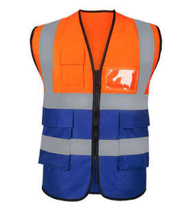 เสื้อกั๊กนิรภัยสะท้อนแสงคุณภาพสูง NESTA SPORTS ผ้าตาข่ายแบบมองเห็นได้ชัดเจน พร้อมกระเป๋าสำหรับงานแรงงานและก่อสร้าง - Product Image 1