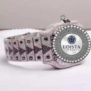 Reloj de Diamantes para Hombre, de Lujo, Estilo Hip-Hop, con Correa de Acero Inoxidable de 20 mm, Movimiento de Cuarzo, Personalizado, al por Mayor - Product Image 1