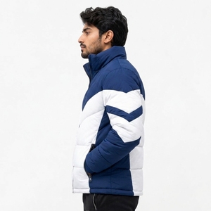 Chaqueta Acolchada de Invierno para Hombre, Resistente al Agua, Tejido de Poliéster, Acolchado Aislante, Construcción Ligera, Cierre Frontal Completo, Estilo Casual - Product Image 3