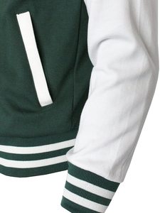 Veste universitaire unisexe de qualité supérieure en laine/polyester, imperméable, respirante et écologique, style baseball. - Product Image 3