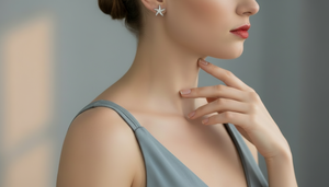 Boucles d'oreilles en or 14 carats avec étoile de mer en diamant pour femmes |   Bijoux inspirés de l'océan en gros |   Bijoux de style plage minimaliste |   Cadeau - Product Image 5