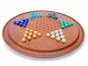 Jeu de solitaire en bois rond fait main de luxe pour toutes les saisons, idéal pour les jeux d'enfants en hiver et au printemps - Product Image 5