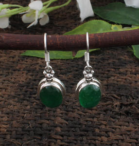 Pendientes de Jade Verde Natural, Plata de Ley 925, Jade Genuino Tipo A, Joyería al por Mayor, Fabricante, Nueva Llegada - Product Image 4