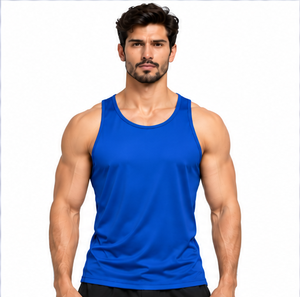 Camiseta sin mangas informal de algodón para hombre, estilo urbano de verano, chaleco de fitness y gimnasio oversize, transpirable, tallas grandes, logotipo personalizado OEM - Product Image 6