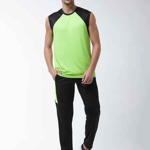 Camiseta sin mangas de algodón 100% de alta calidad, transpirable, de corte cuadrado, con logo personalizado, para gimnasio, para hombre, con ribetes. - Product Image 6