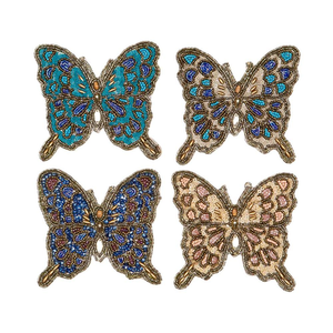 Chic Bohemian Premium <b>Beaded</b> Glass <b>Coasters</b> Handmade in India Durable Bar Accessories - Product Image 5