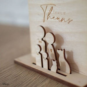 Meubles en bois faits à la main et modèles familiaux pour la décoration intérieure Boîte cadeau élégante avec support de boîte pour décorations de salon de table - Product Image 5