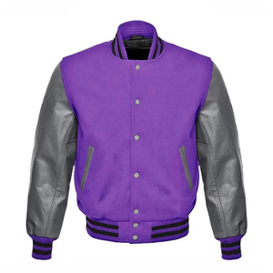 Unisex Varsity <b>Jacket</b> Retro Bomber Baseball Letterman Coat Luxury Fashion Stylish Streetwear Casual Outerwear Trendy Front - Product Image 5