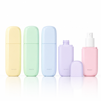 Flacon pulvérisateur cosmétique en forme de capsule PET avec logo personnalisé, 50 ml, 60 ml, 80 ml, 100 ml, rechargeable, flacon de voyage pour tonique, brume, emballage pour soins de la peau
