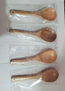 Cuillère en bois sculptée de qualité supérieure, style nautique Noorbaba, motif floral, matériau organique, 8 pouces (20 cm), utilisation en restaurant - Product Image 3