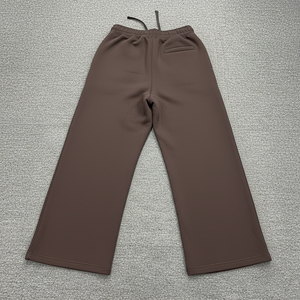 Pantalon de survêtement en coton marron pour homme, taille élastique avec cordon de serrage, pantalon décontracté avec logo imprimé sur la jambe droite, idéal pour l'automne - Product Image 6