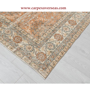 พรมขนสัตว์เปอร์เซียงานแฮนด์เมดดีไซน์รูปโลกขนาดใหญ่ถักมืออย่างสวยงามสำหรับพื้นที่นั่งเล่นในบ้านซักได้ - Product Image 4