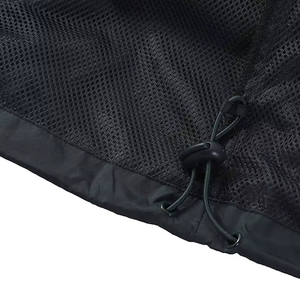 Veste d'extérieur imperméable pour homme, coupe ajustée, enduite de cire, respirante, col montant, fermeture éclair bidirectionnelle, coupe-vent - Product Image 4