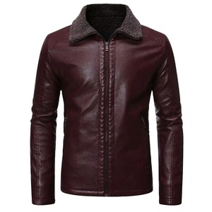 Hot Selling Men's Leather Jacket High Quality Winter Autumn Style Factory Direct New Custom Fur Leather Jackets by <b>Maximize</b> Wear - Product Image 1