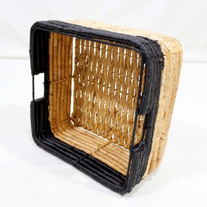 Eco-Friendly Water Hyacinth <b>Square</b> Storage <b>Basket</b> Handwoven Two-Tone Wicker Modern Home Decor Gift for Food Organization - Product Image 4