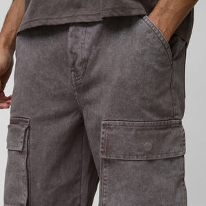 Pantalones Vaqueros de Mezclilla Estilo Cargo con Técnica de Lavado Ácido, Última Moda, Servicio OEM/ODM Aceptable, Bolsillos Multifuncionales - Product Image 6