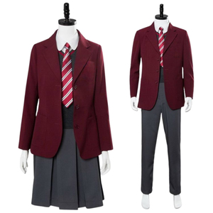 Ensemble d'uniforme scolaire d'été personnalisé pour femme, respirant, écologique, décontracté, en jean, avec chemise plissée et jupe, naturel - Product Image 2