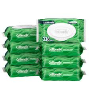 Lingettes humides jetables Cottonelle GentlePlus, lot de 8, 42 lingettes par paquet, 336 lingettes au total, avec aloe vera et vitamine E pour le nettoyage - Product Image 5