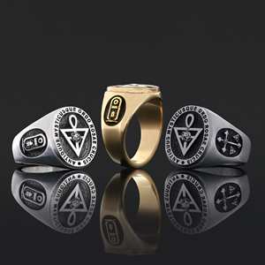 Anillo de Graduación Universitario BOJ RCJ Ring 019 Personalizado con Diamantes Plateados, Unisex, para Regalo en Fiestas y Ocasiones Especiales, Precio Bajo, Gran Venta - Product Image 1