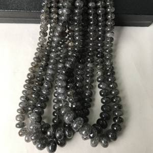 Cuentas Redondas Lisas de Rutilo Negro 100% Naturales, Certificadas por IGI, Grado AAA, de 6mm-14mm, Piedra de Fuego Negra, Gemas Vivaaz Rajasthan - Product Image 2