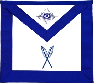 Secretary Blue Lodge Apron White & Blue Premium Masonic Regalia Adjustable Belt - Product Image 6